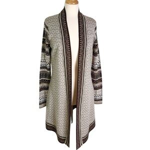 Icelandic Designs Wool Blend Long Cardigan Size S
